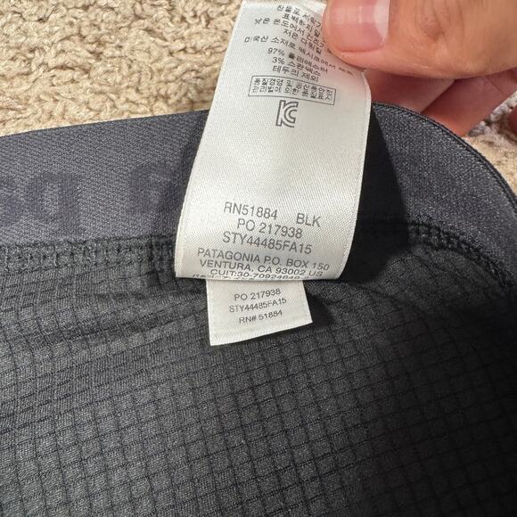 Mens Patagonia Capilene Midweight Baselayer Bottoms Pants Black Medium Polartec - Picture 5 of 9